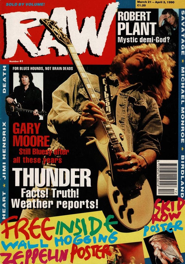 RAW UK MUSIC MAGAZINE NO 41 1990 BUY VINTAGE BACK ISSUE MAGAZINES TILLEYS