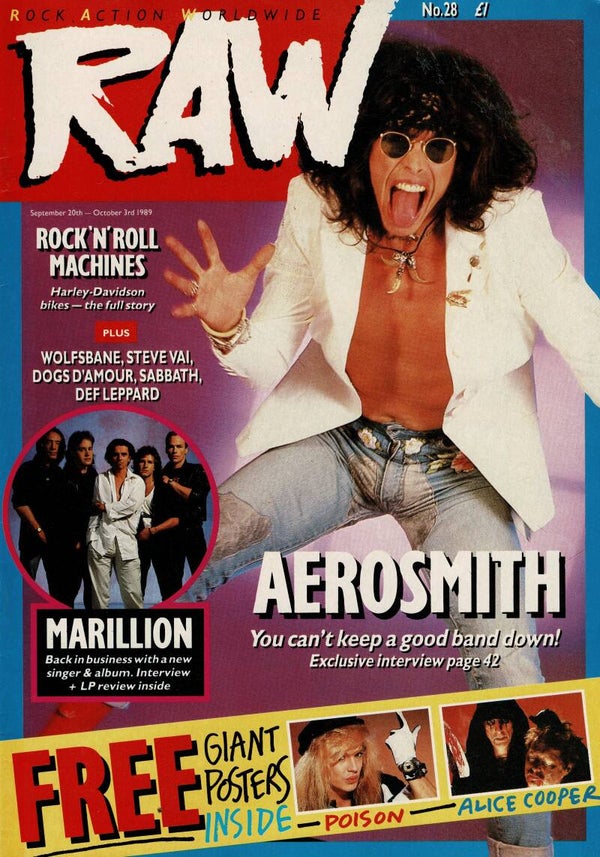 RAW UK MUSIC MAGAZINE NO 28 1989 BUY VINTAGE BACK ISSUE MAGAZINES TILLEYS