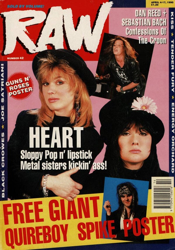 RAW UK MUSIC MAGAZINE NO 42 1990 BUY VINTAGE BACK ISSUE MAGAZINES TILLEYS