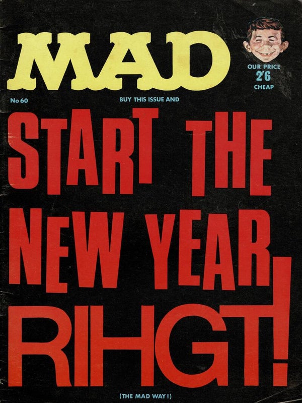 MAD UK MAGAZINE NO 60 JANUARY 1967 TILLEYS FOR VINTAGE MAGAZINE HUMOUR