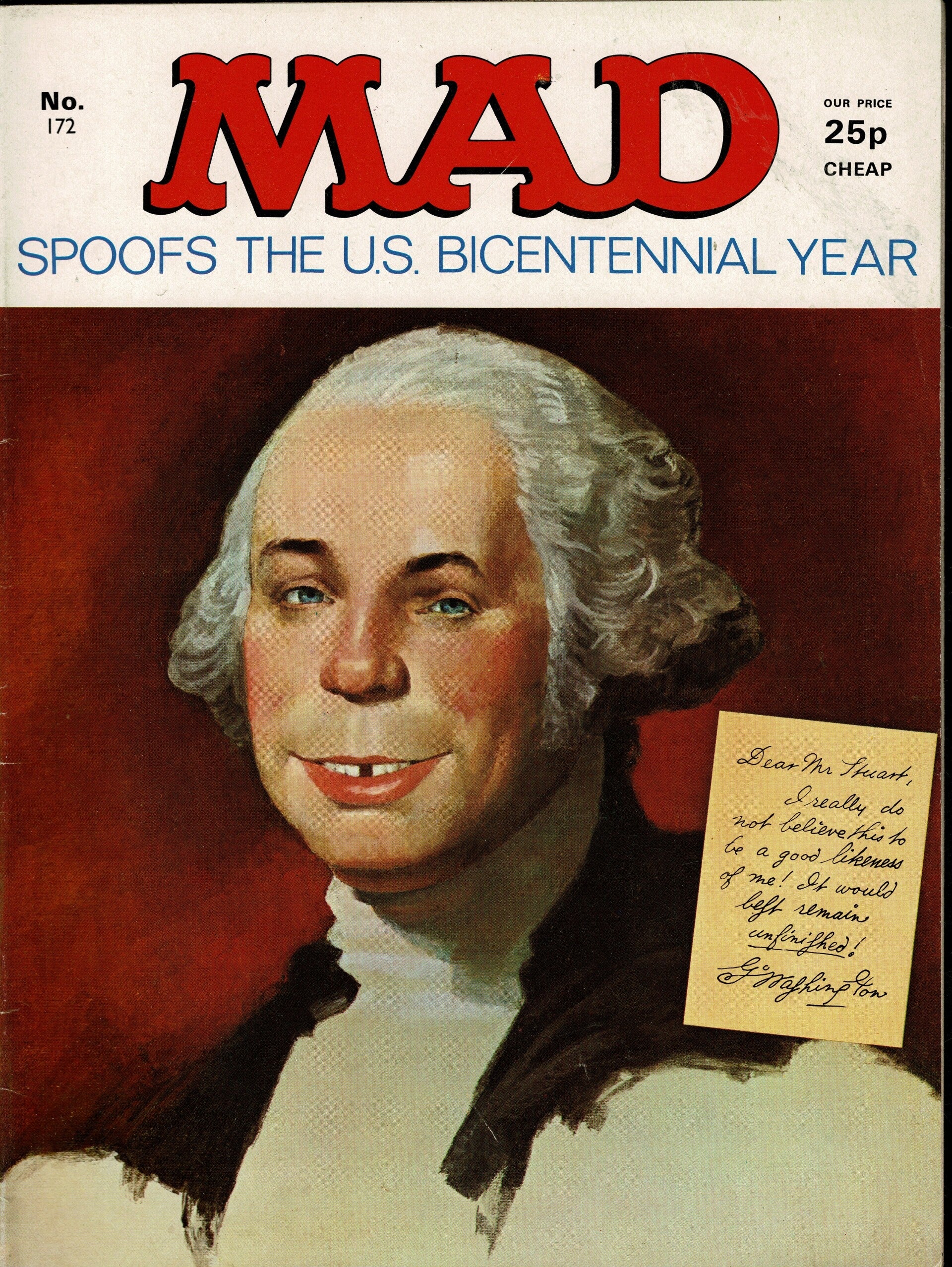 MAD UK MAGAZINE NO 172 AUGUST 1976 TILLEYS FOR VINTAGE MAGAZINE HUMOUR