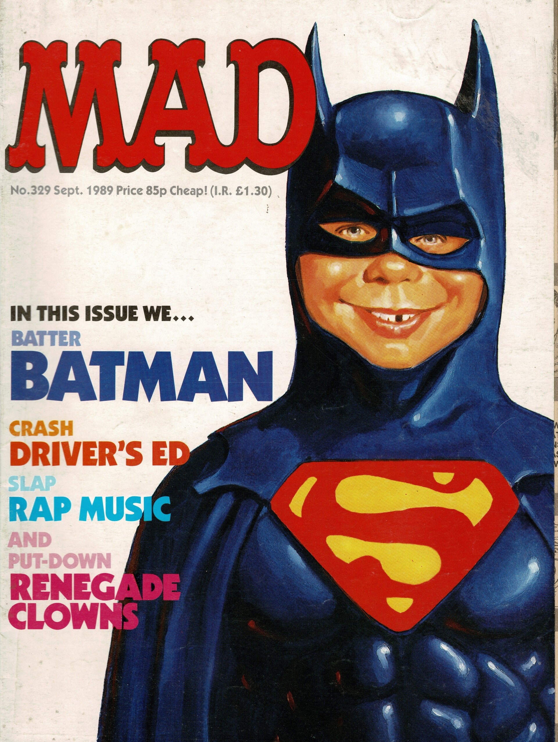 MAD UK MAGAZINE NO 329 SEPTEMBER 1989 TILLEYS FOR VINTAGE MAGAZINE HUMOUR