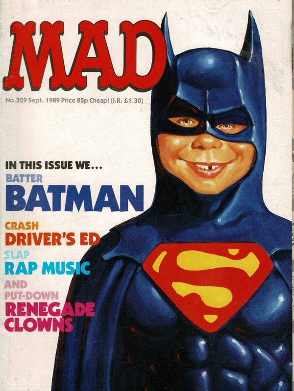 MAD UK MAGAZINE NO 329 SEPTEMBER 1989 TILLEYS FOR VINTAGE MAGAZINE HUMOUR