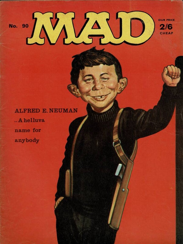 MAD UK MAGAZINE NO 90 AUGUST 1969 TILLEYS FOR VINTAGE MAGAZINE HUMOUR