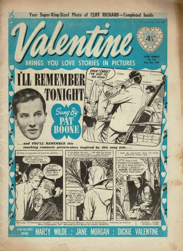 VALENTINE UK COMIC MAY 9TH 1959 VINTAGE BACK ISSUE COMICS TILLEYS