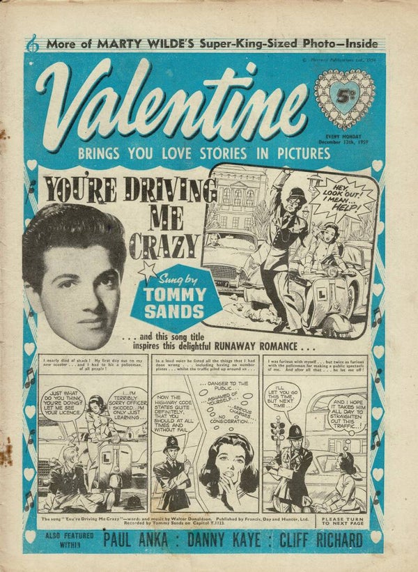 VALENTINE UK COMIC DECEMBER 12TH 1959 VINTAGE BACK ISSUE COMICS TILLEYS