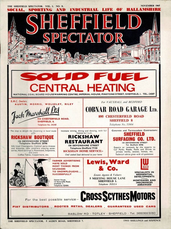 SHEFFIELD SPECTATOR UK MAGAZINE November 1965