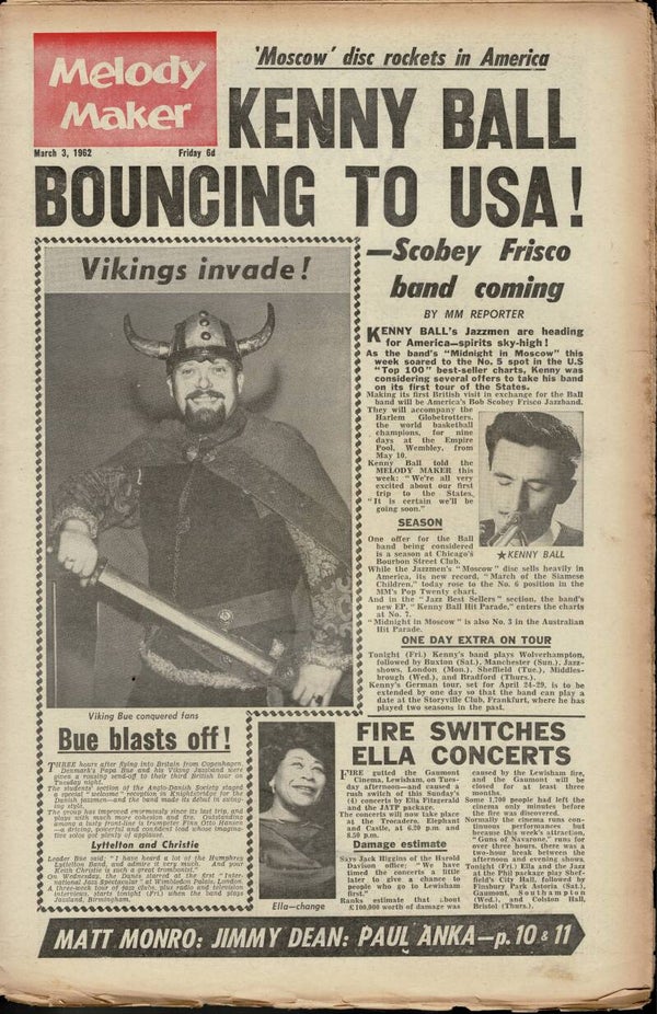 MELODY MAKER UK MUSIC PAPER March 3rd 1962