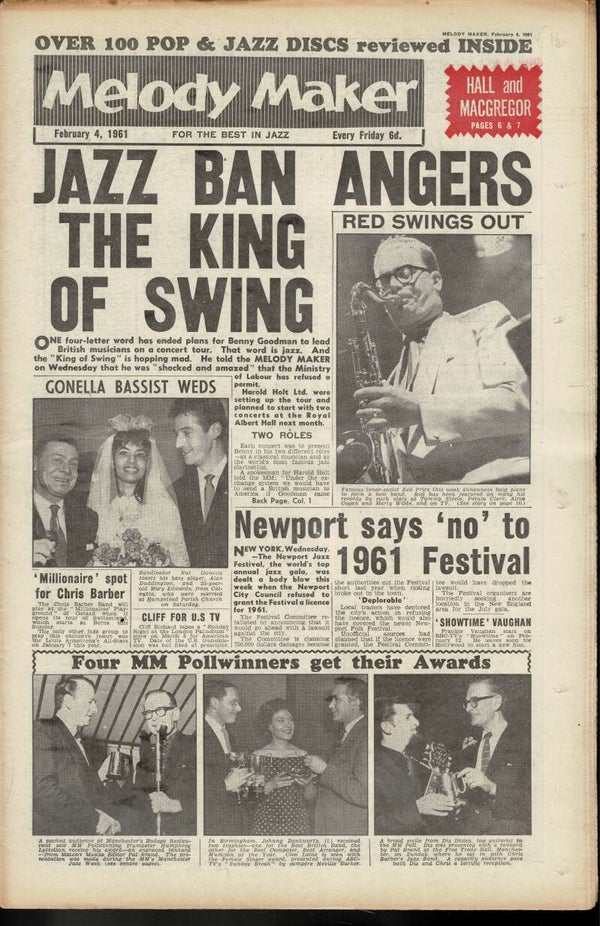 MELODY MAKER UK MUSIC PAPER February 4th 1961