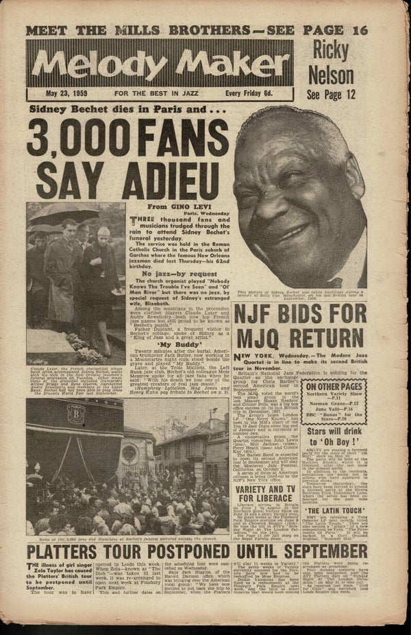 MELODY MAKER UK MUSIC PAPER May 23rd 1959