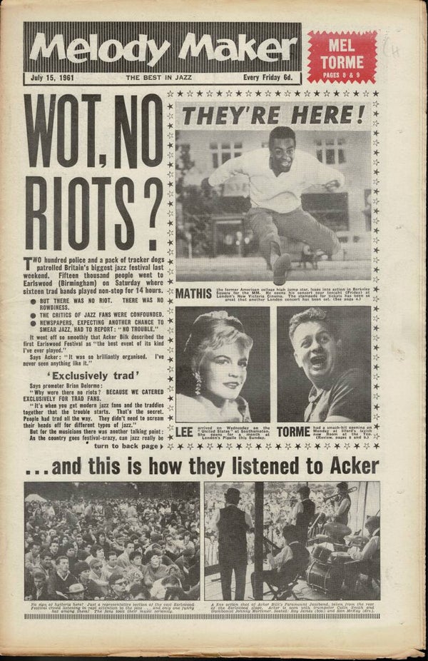MELODY MAKER UK MUSIC PAPER July 15th 1961