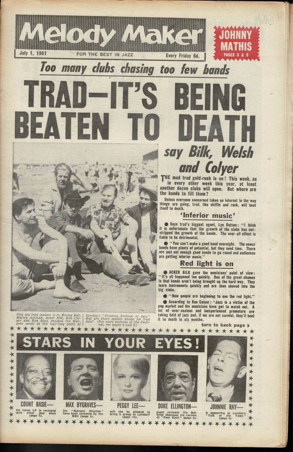MELODY MAKER UK MUSIC PAPER July 1st 1961