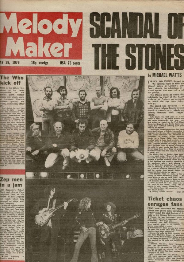 MELODY MAKER UK MUSIC PAPER May 29th 1976