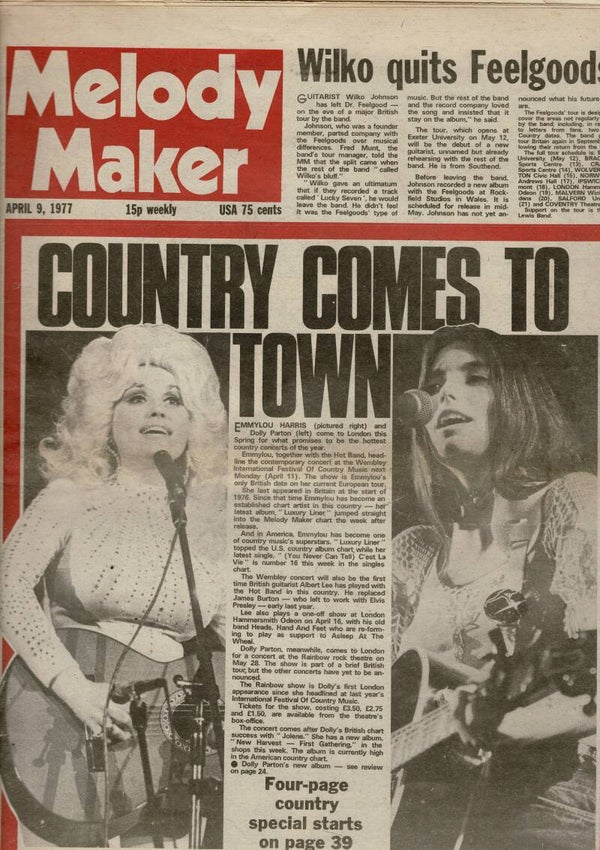 MELODY MAKER UK MUSIC PAPER April 9th 1977