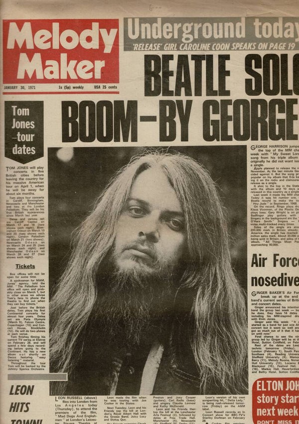 MELODY MAKER UK MUSIC PAPER January 30th 1971