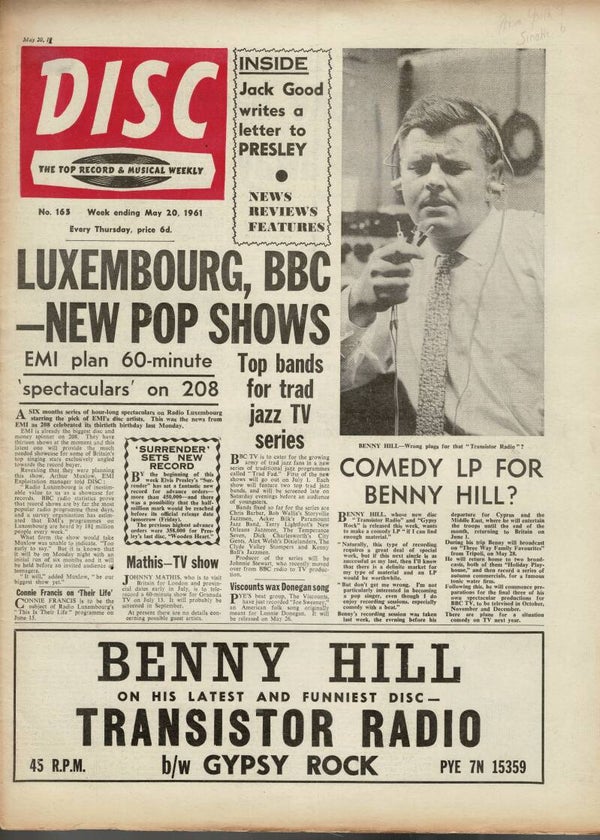 DISC  MUSIC PAPER NO 165 May 20th 1961