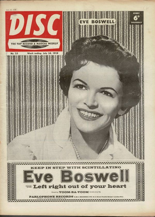 DISC  MUSIC PAPER NO 25 July 26th 1958