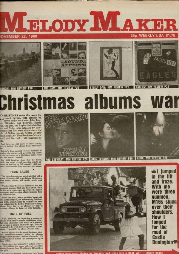 MELODY MAKER UK MUSIC PAPER November 22nd 1980