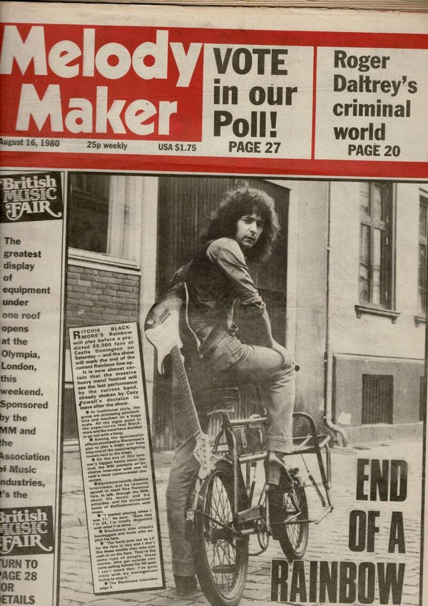 MELODY MAKER UK MUSIC PAPER August 16th 1980