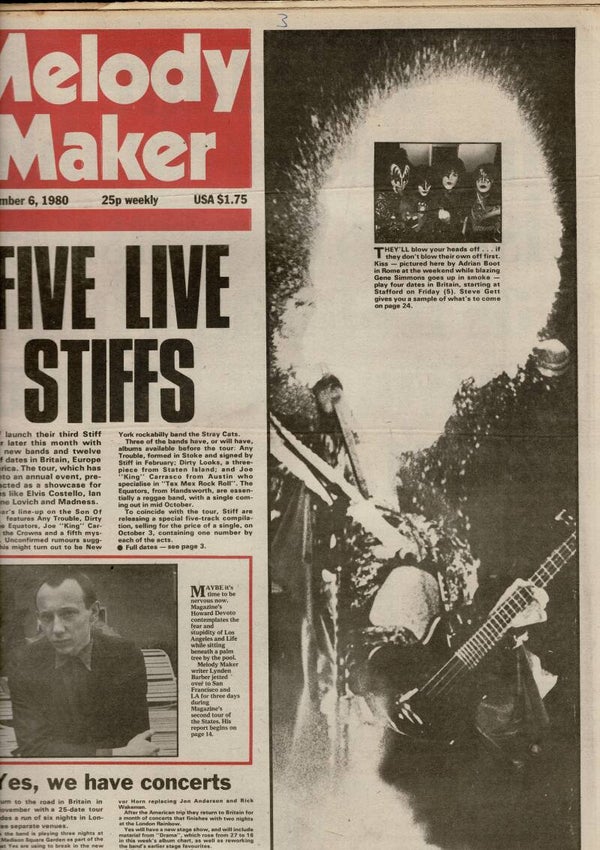 MELODY MAKER UK MUSIC PAPER September 6th 1980