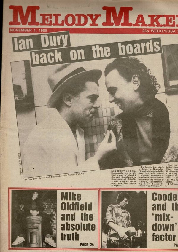 MELODY MAKER UK MUSIC PAPER November 1st 1980