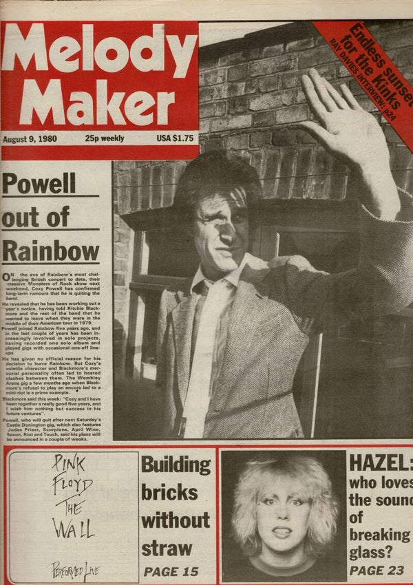 MELODY MAKER UK MUSIC PAPER August 9th 1980