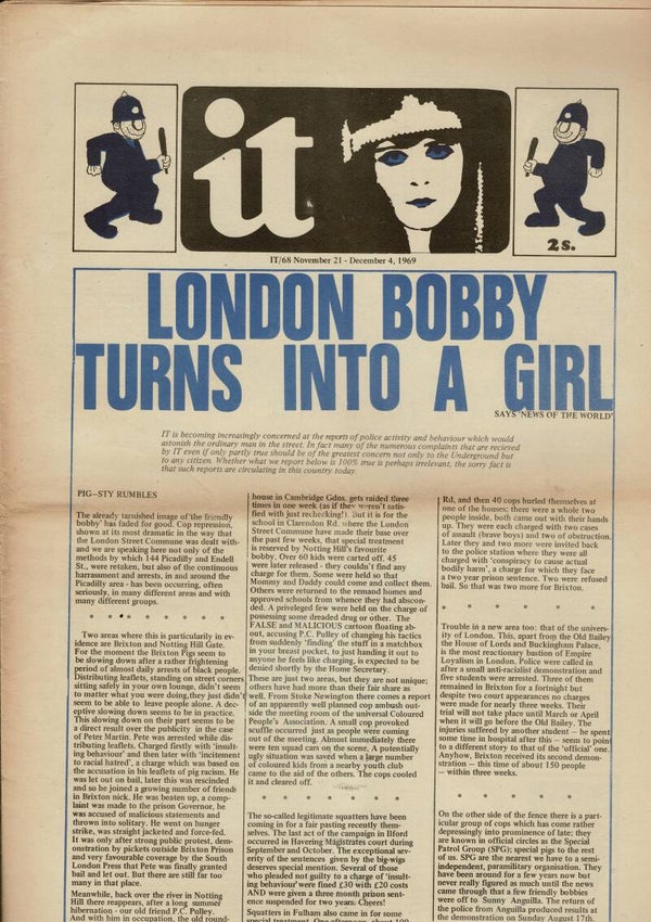 INTERNATIONAL TIMES UK UNDERGROUND PAPER NO 68 November 21st - December 4th 1969