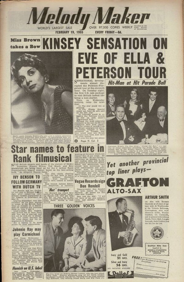 MELODY MAKER UK MUSIC PAPER February 19th 1955