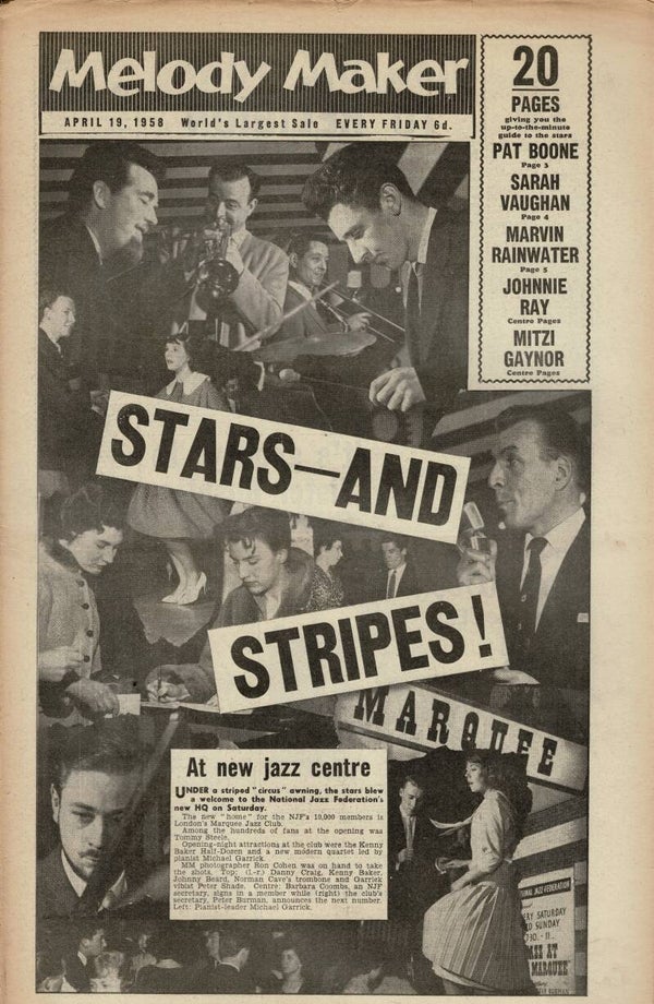 MELODY MAKER UK MUSIC PAPER April 19th 1958