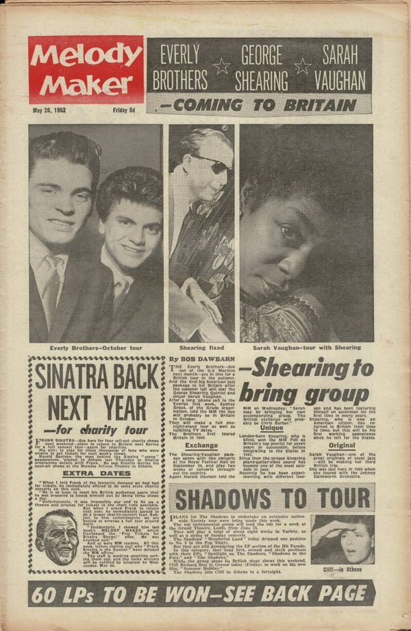 MELODY MAKER UK MUSIC PAPER May 26th 1962