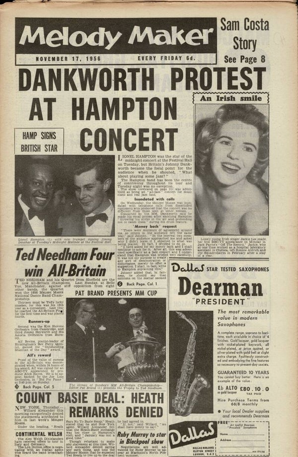 MELODY MAKER UK MUSIC PAPER November 17th 1956