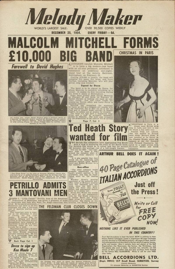 MELODY MAKER UK MUSIC PAPER December 25th 1954