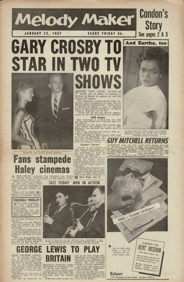 MELODY MAKER UK MUSIC PAPER January 12th 1957