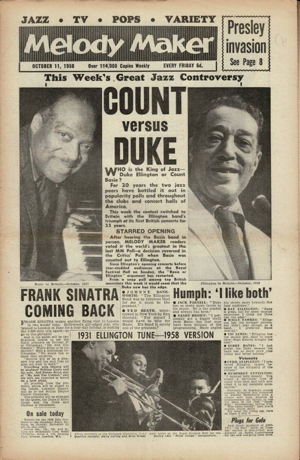 MELODY MAKER UK MUSIC PAPER October 11th 1958