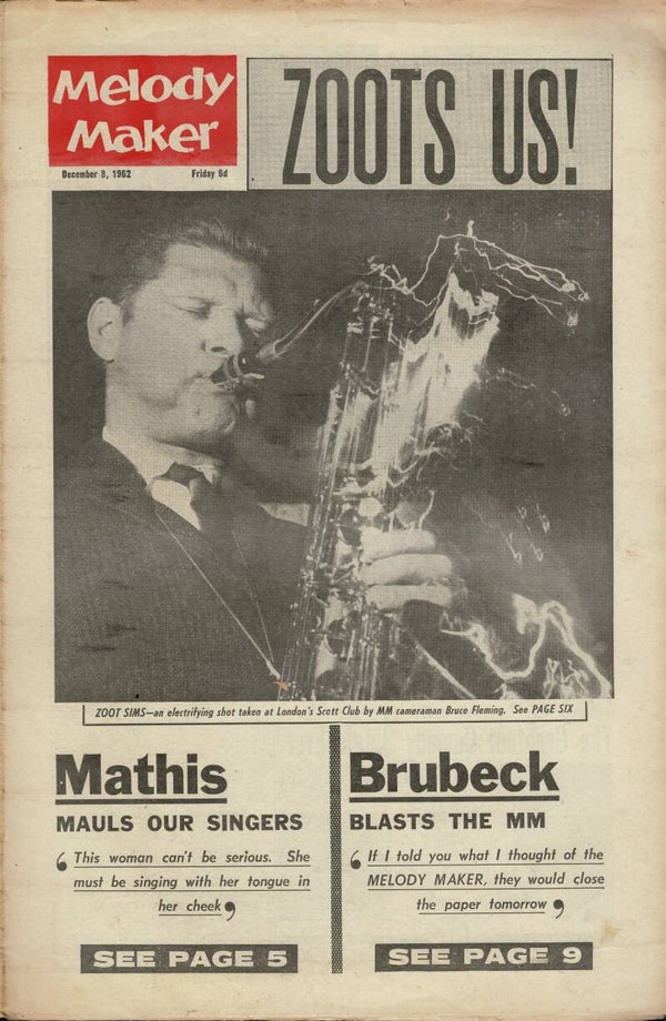 MELODY MAKER UK MUSIC PAPER December 8trh 1962
