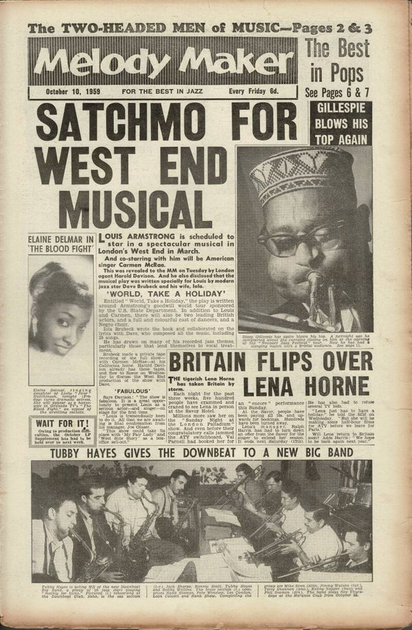 MELODY MAKER UK MUSIC PAPER October 10th 1959