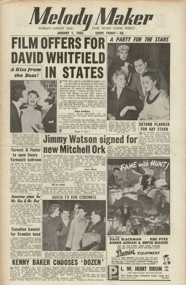 MELODY MAKER UK MUSIC PAPER January 1st 1955