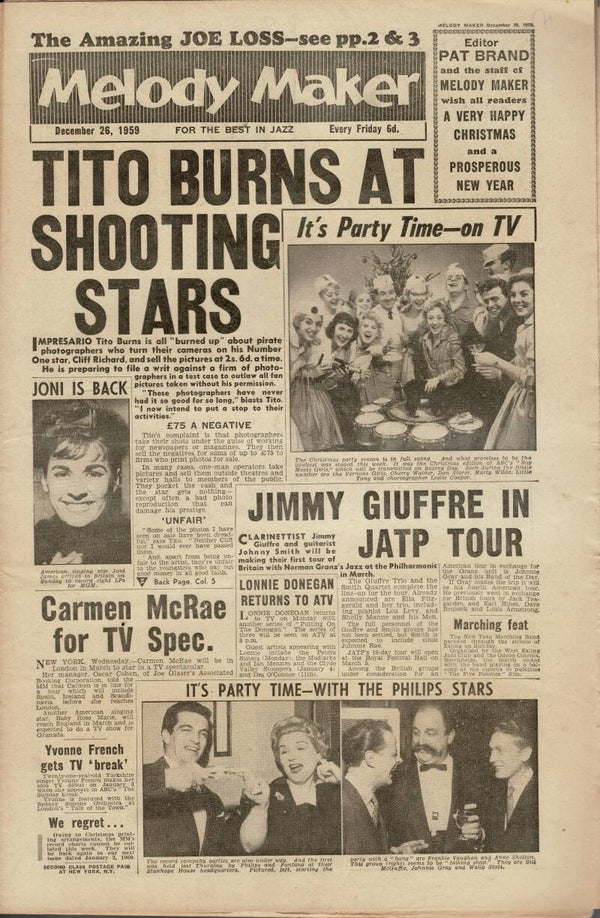 MELODY MAKER UK MUSIC PAPER December 26th 1962