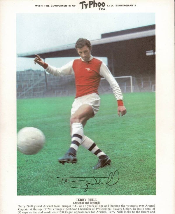 TYPHOO PREMIUM ISSUE FOOTBALL CARD TERRY NEILL