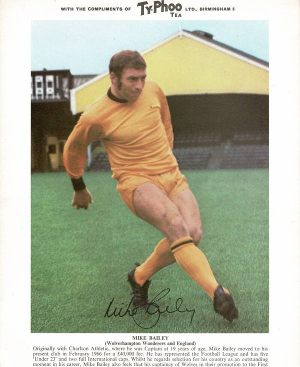 TYPHOO PREMIUM ISSUE FOOTBALL CARD MIKE BAILEY