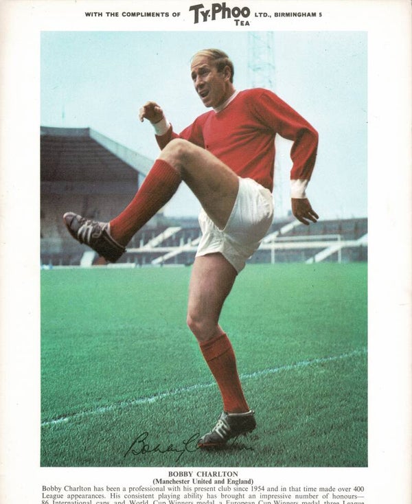 TYPHOO PREMIUM ISSUE FOOTBALL CARD BOBBY CHARLTON