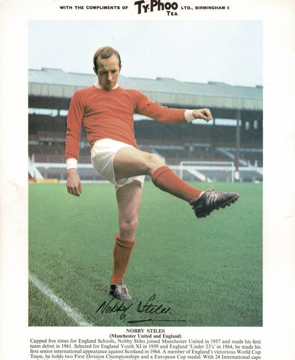 TYPHOO PREMIUM ISSUE FOOTBALL CARD NOBBY STILES