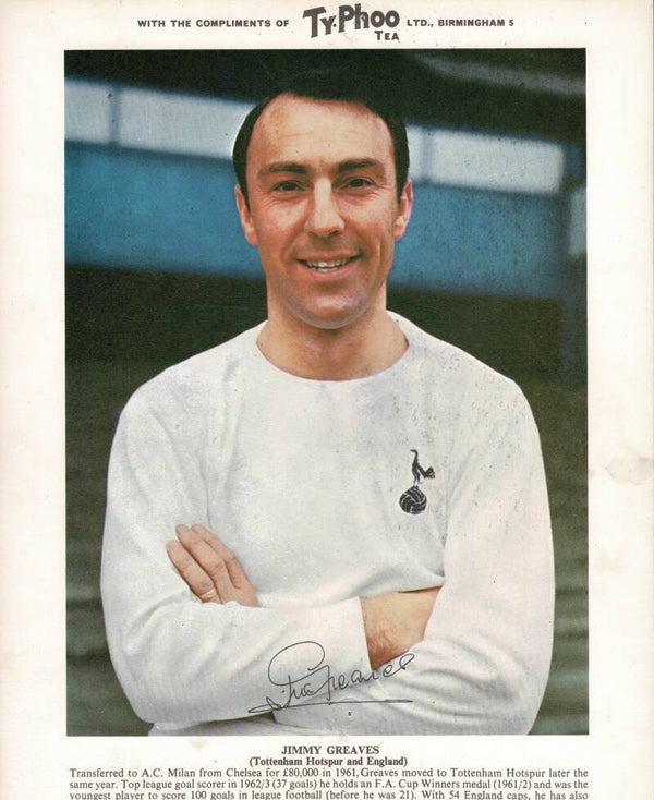 TYPHOO PREMIUM ISSUE FOOTBALL CARD JIMMY GREAVES