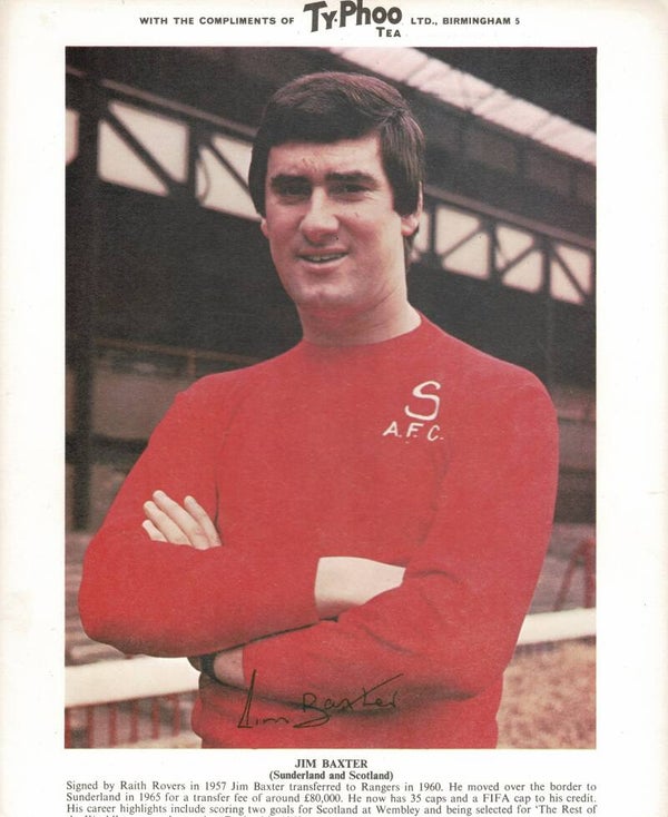 TYPHOO PREMIUM ISSUE FOOTBALL CARD JIM BAXTER