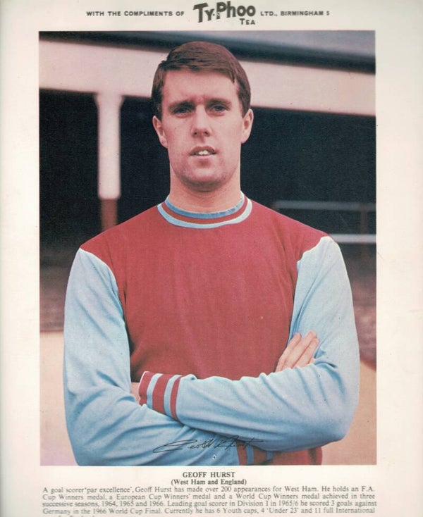 TYPHOO PREMIUM ISSUE FOOTBALL CARD GEOFF HURST
