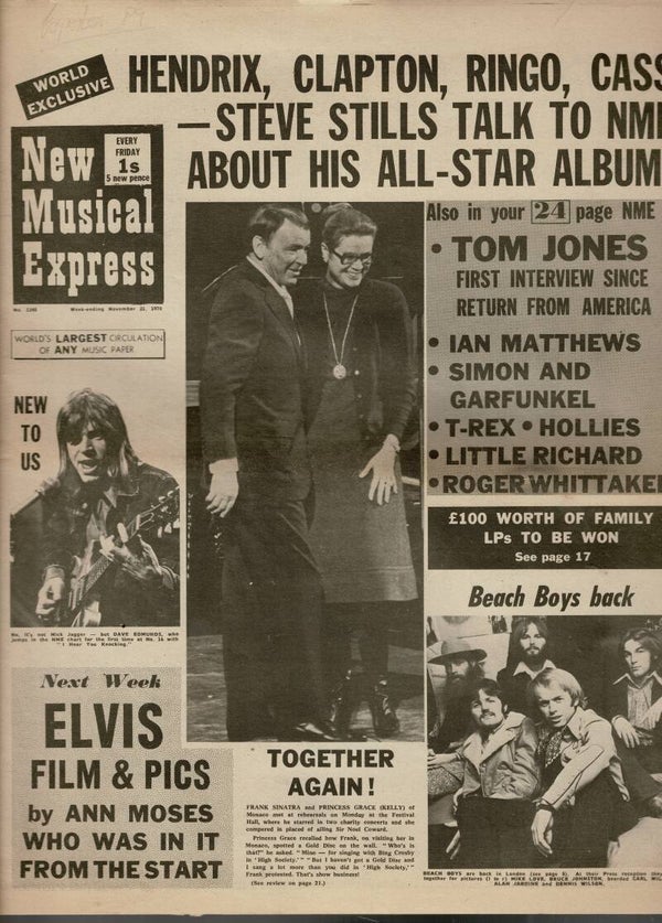 N M E NEW MUSICAL EXPRESS UK MUSIC PAPER  November 21st 1970  BUY VINTAGE BACK ISSUE MAGAZINES TILLEYS
