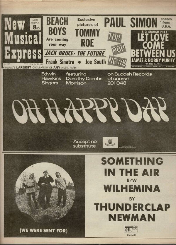 N M E NEW MUSICAL EXPRESS UK MUSIC PAPER  May 24th 1969  BUY VINTAGE BACK ISSUE MAGAZINES TILLEYS