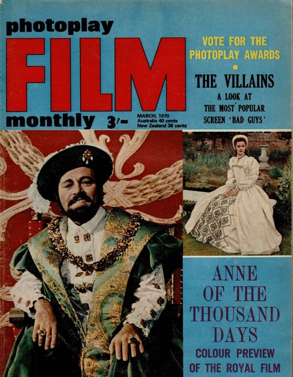 PHOTOPLAY  FILM MONTHLY  UK MAGAZINE March 1970  BUY VINTAGE MAGAZINES TILLEYS