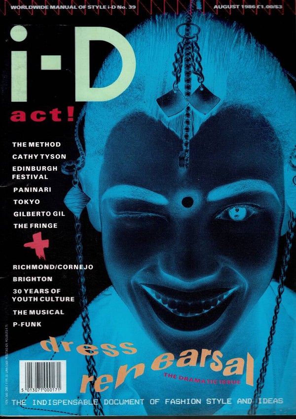 i - D UK MAGAZINE NO 39 August 1986  BUY VINTAGE BACK ISSUE MAGAZINES TILLEYS
