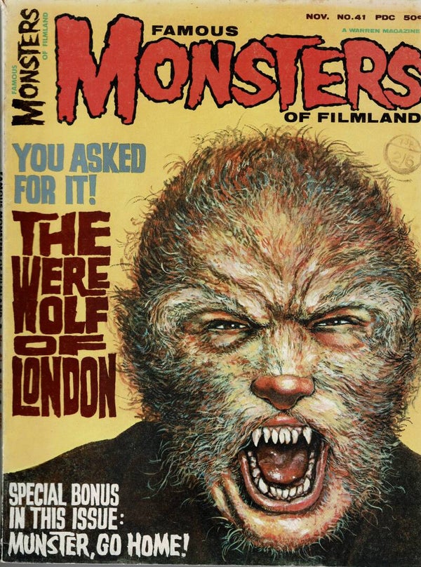 FAMOUS MONSTERS OF FILMLAND US MAGAZINE NO 41 November 1966  BUY VINTAGE BACK ISSUE MAGAZINES TILLEYS